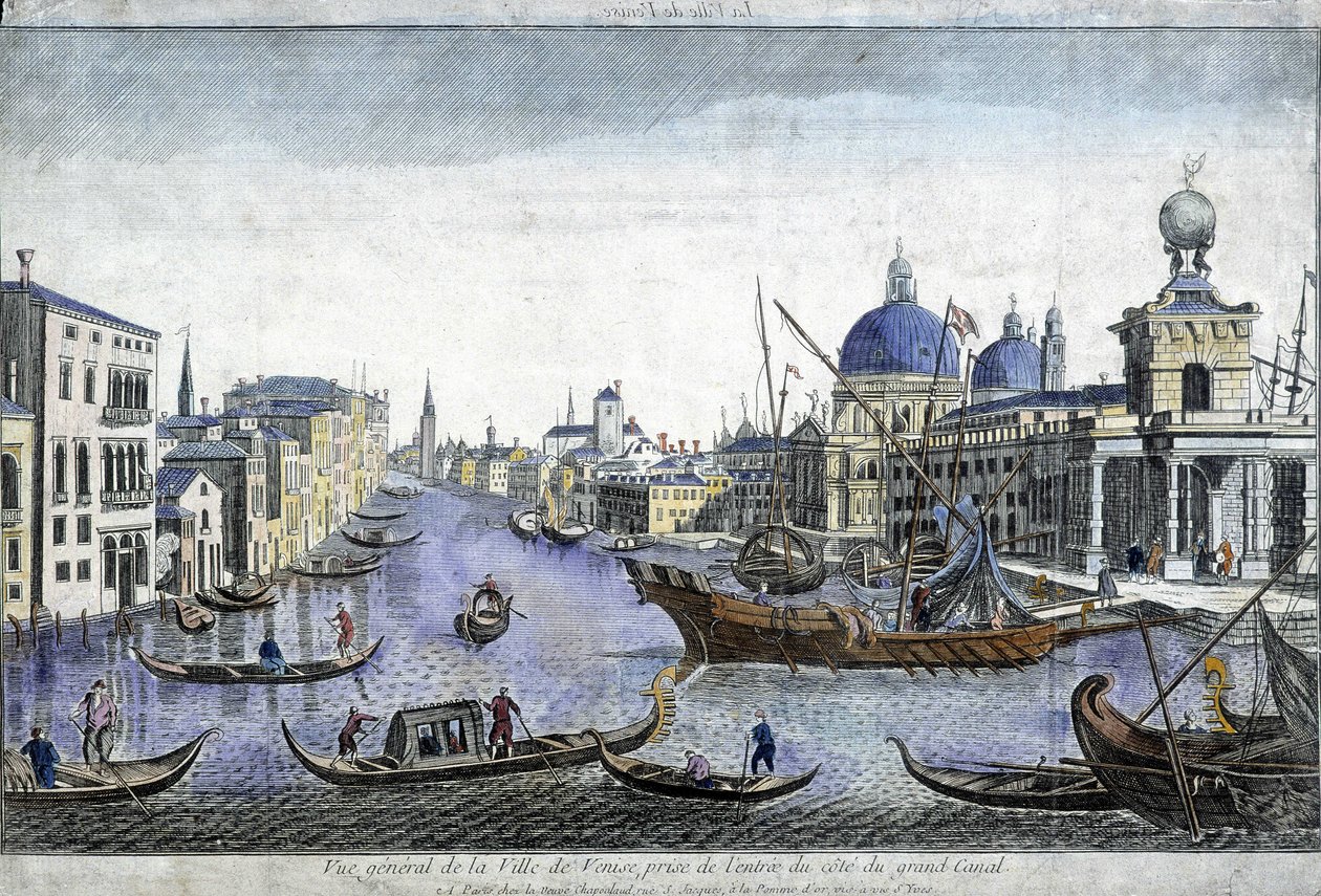 Översikt över Venedig - gravyr av Unknown artist