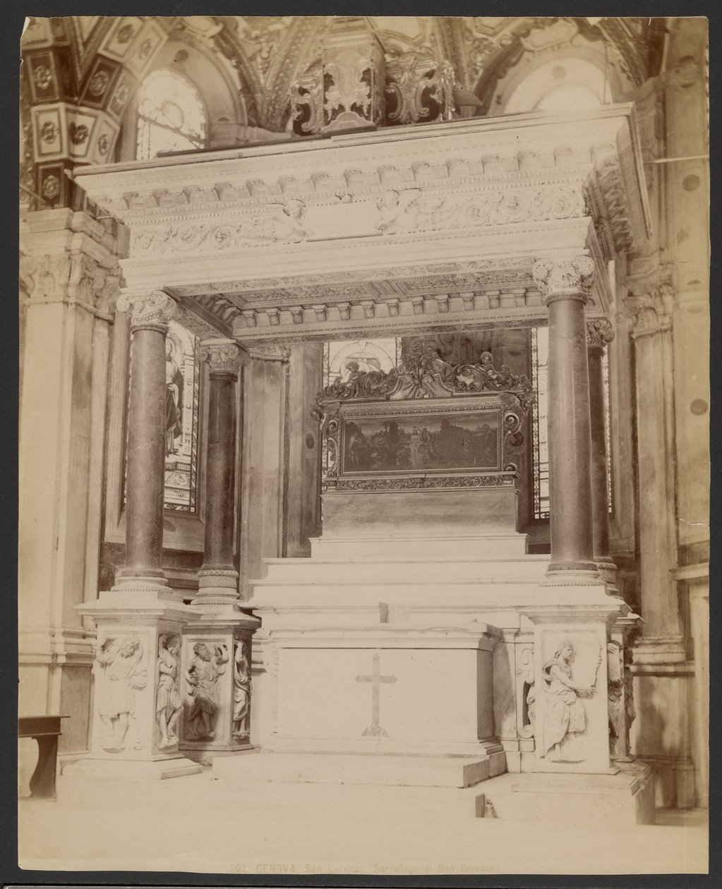 Genua, San Lorenzo, Sarcophagus från San Giovanni av Unknown artist