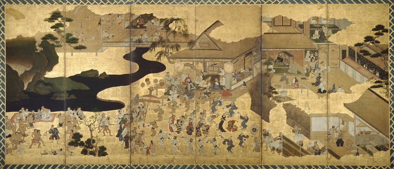 Genrescener (Fūzoku byōbu) av Unknown artist