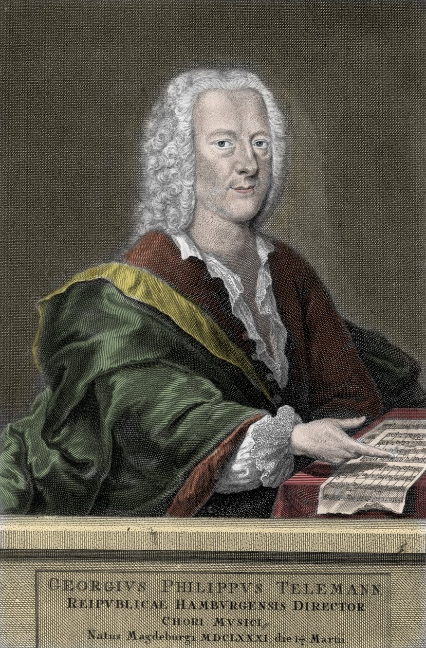 Georg Philipp Telemann (1681-1767), tysk kompositör. av Unknown artist
