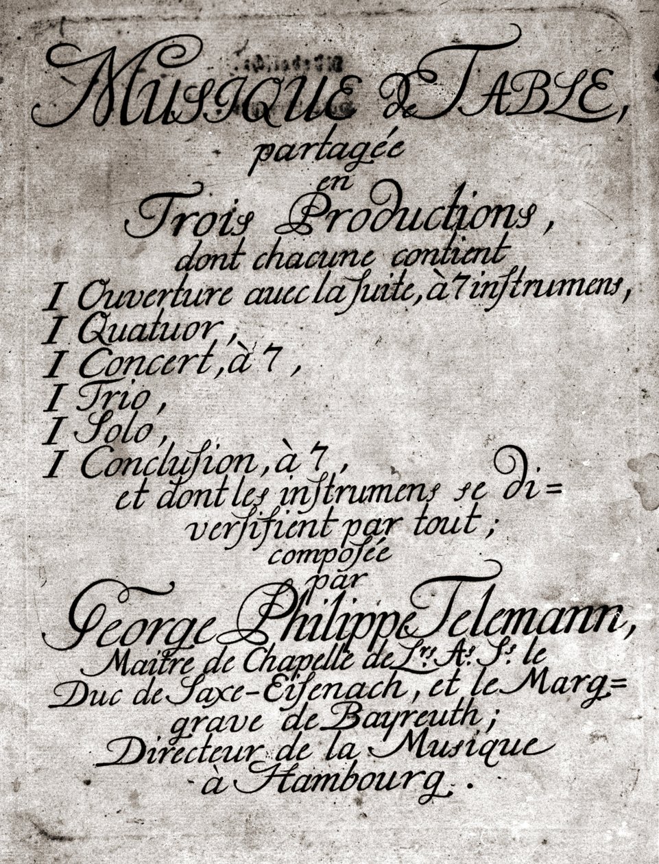 Georg Philipp Teleman. Tysk kompositör (Magdeburg av Unknown artist