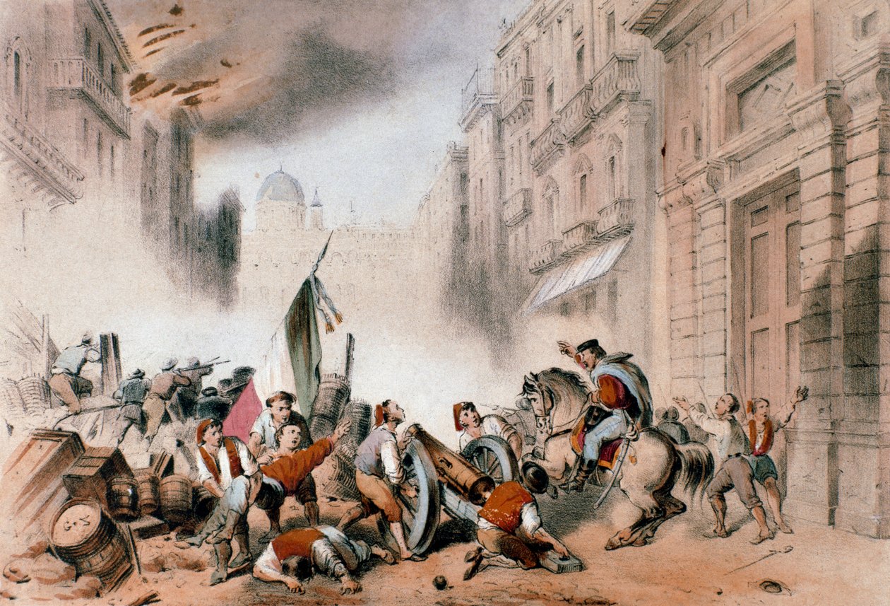 Giuseppe Garibaldi kommer in i Palermo, 26 maj 1860 (gravyr av Unknown artist