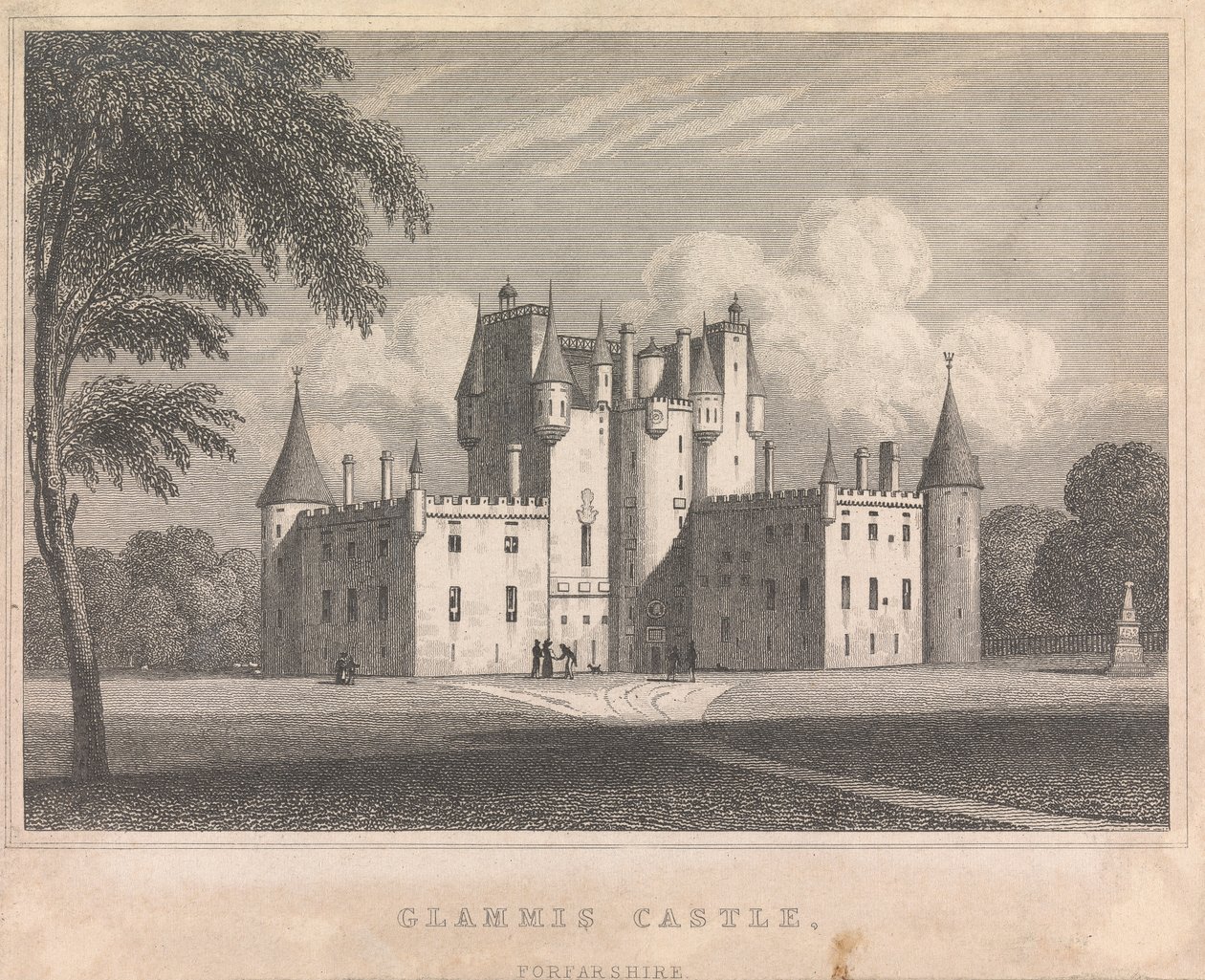 Glamis Castle, Forfarshire; sida 9 (volym två) av Unknown artist