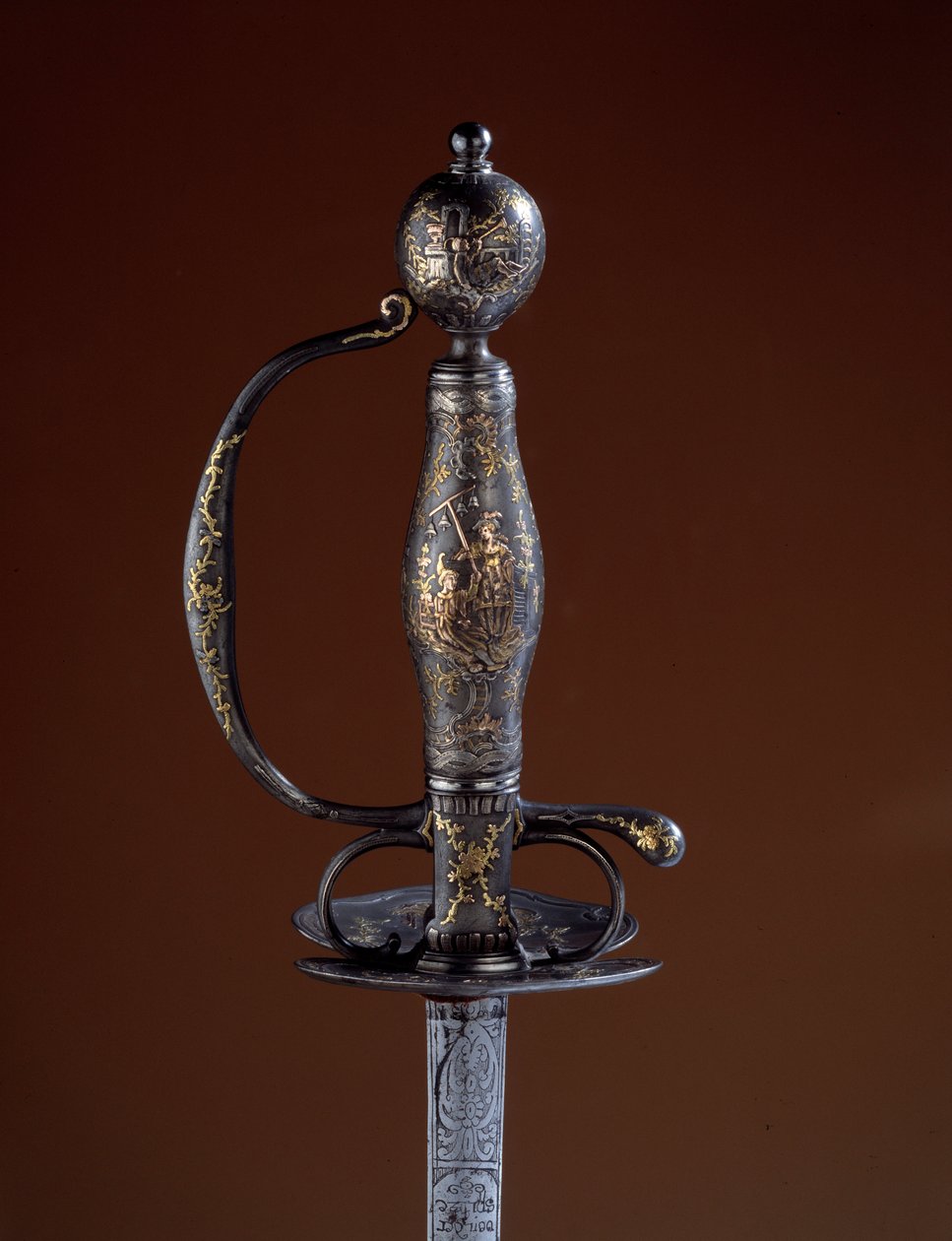 1700-talets guld och vapenvakt i delvis guldsilver. Paris, Dekorativ konst av Unknown artist