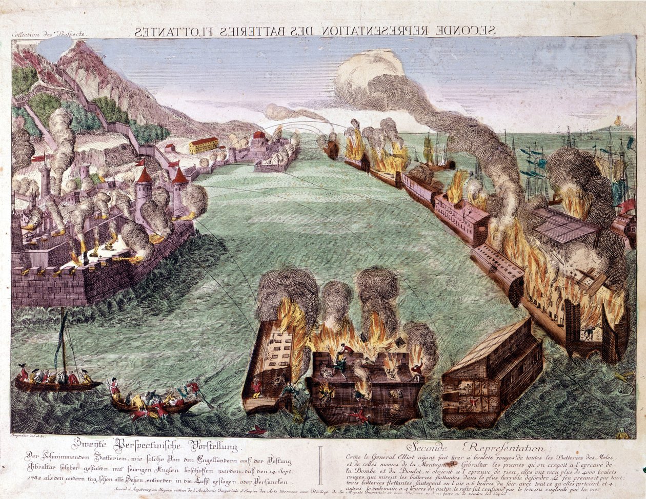 Grand Siege of Gibraltar 1779-1783 (gravyr) av Unknown artist