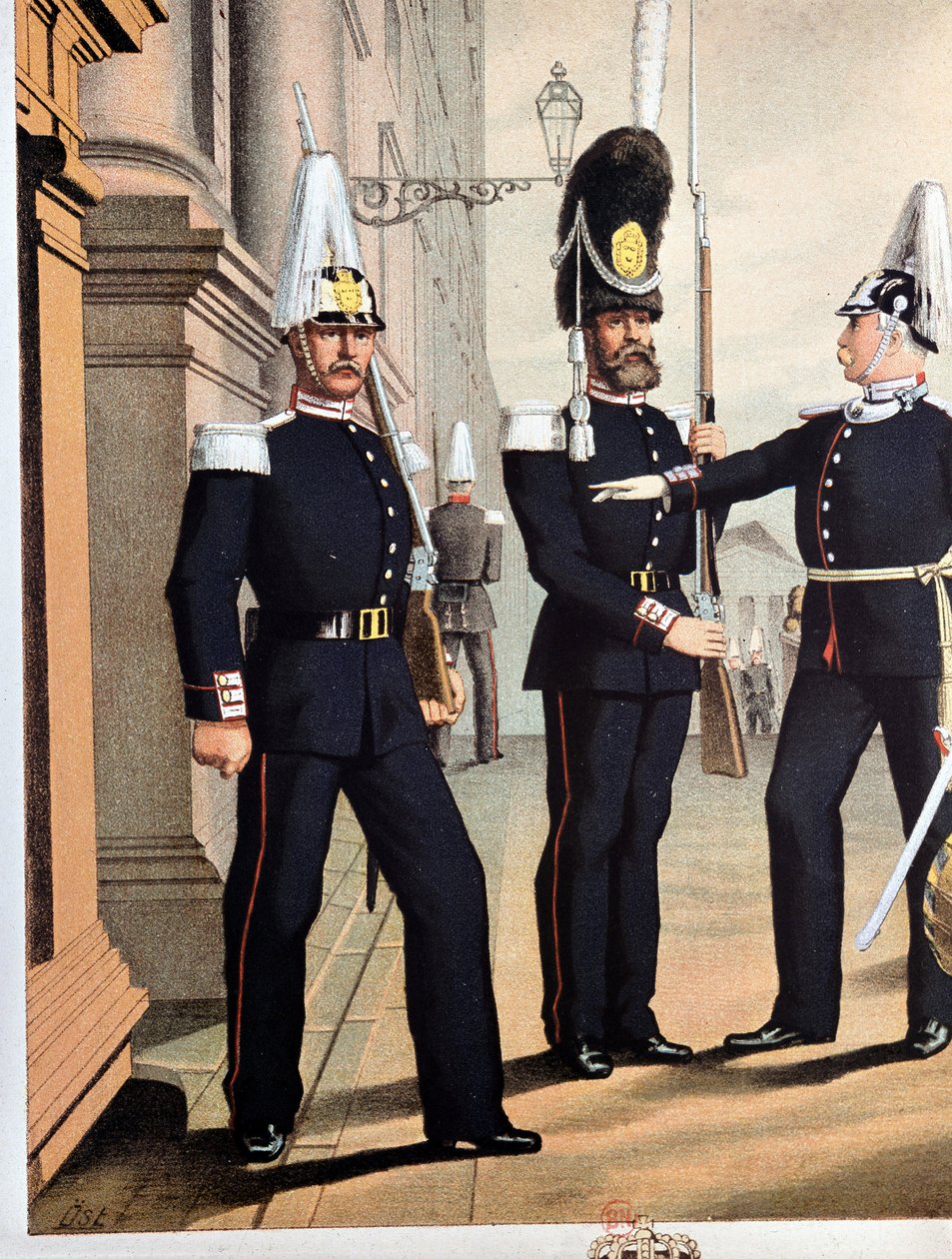 Svenska gardets grenadjärer, v.1890 av Unknown artist
