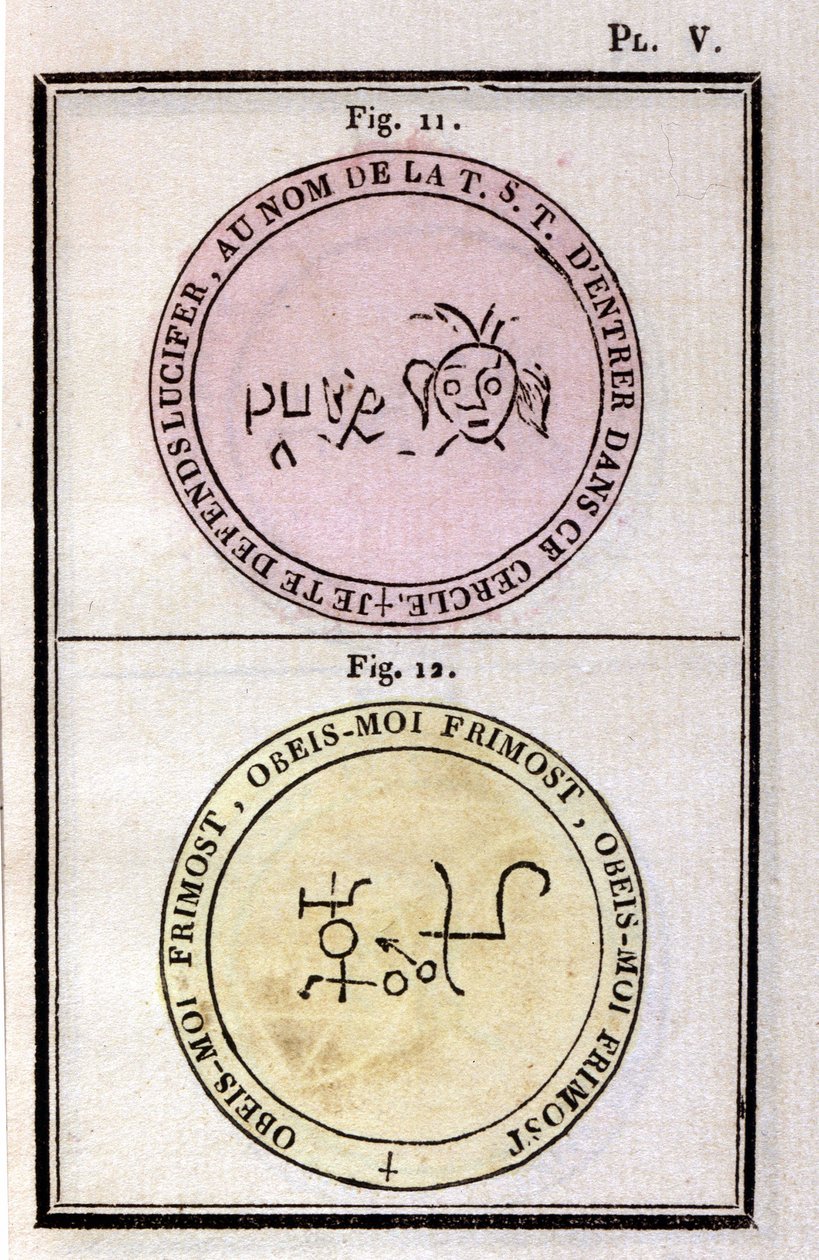 Grimoire av påven Honorius brukade tillkalla demoner. Ed. av 1760. av Unknown artist