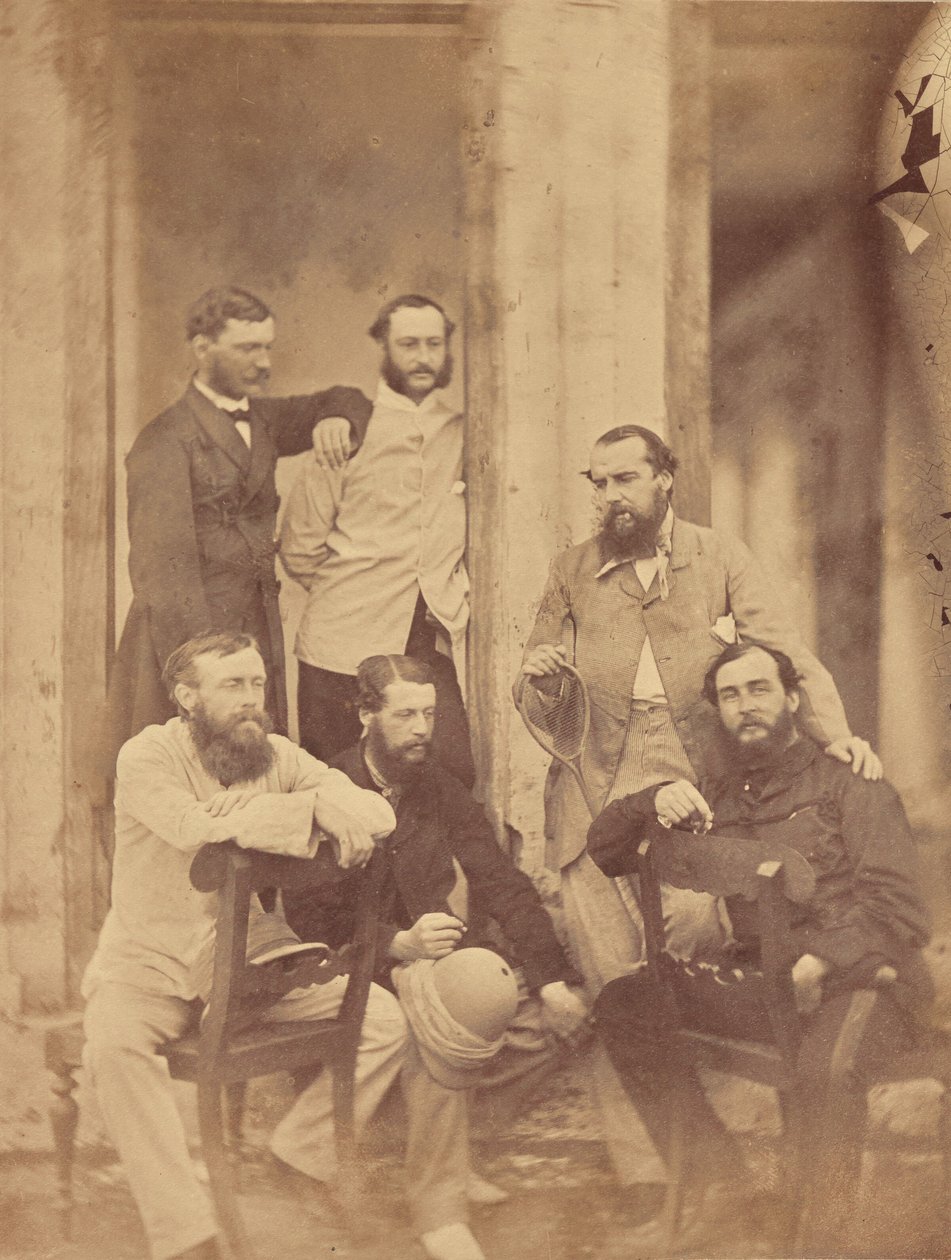 [Grupporträtt av militära officerare, Indien] av Unknown artist