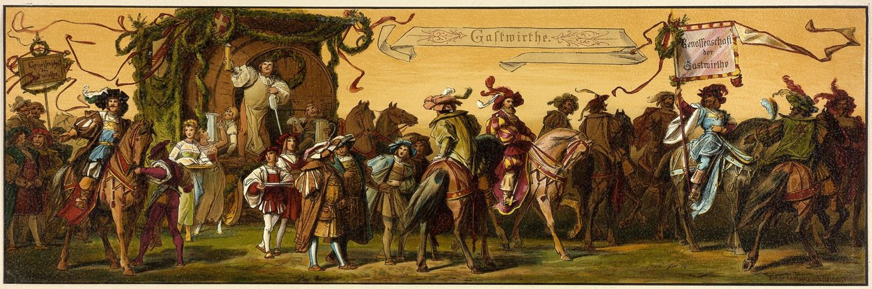 Hans Makarts procession genom staden Wien av Unknown artist