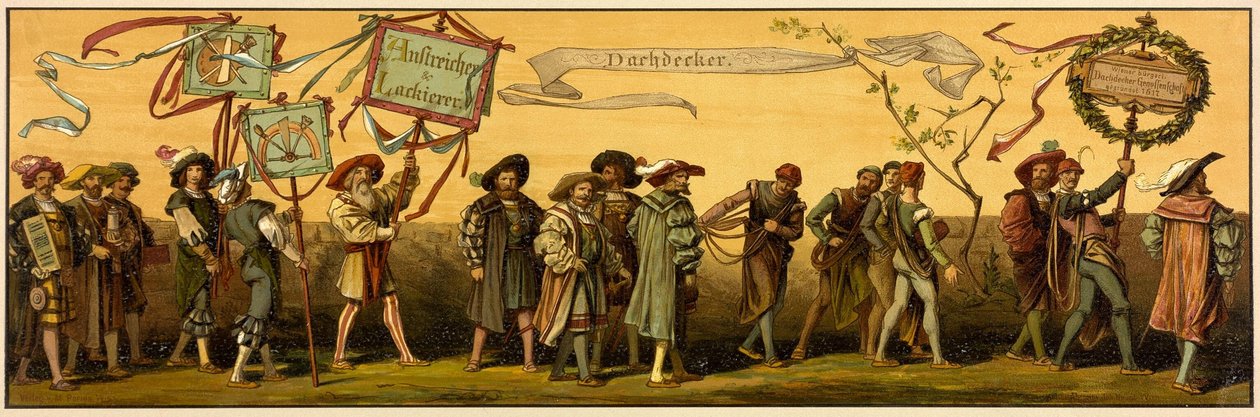 Hans Makarts procession genom staden Wien av Unknown artist