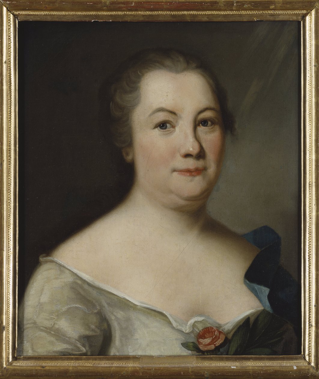 Hedvig Charlotta Nordenflycht, poetesse suedoise - Portrait of the poet Hedvig Charlotta Nordenflycht (1718-1763), Anonymous . Oil on canvas. Dimension : 47x40 cm. Nationalmuseum Stockholm av Unknown artist