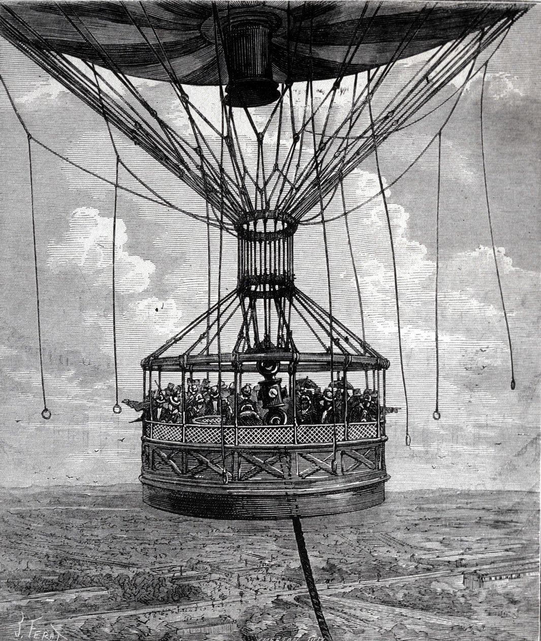 Henry Giffards ballong i fångenskap 1878. av Unknown artist