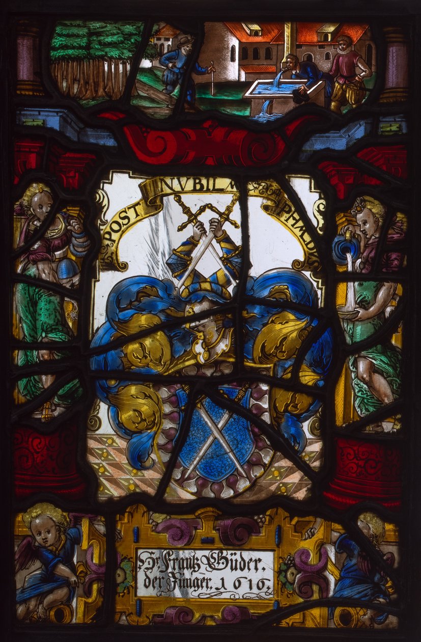 Heraldisk tavla av Franz Buder av Unknown artist