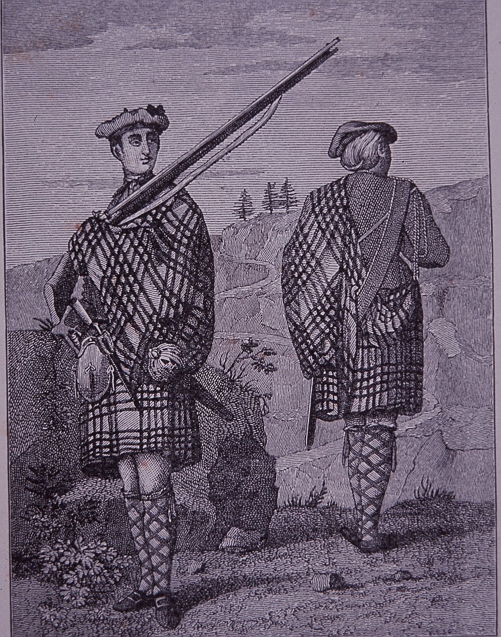 Höglandssoldater senare 1700-talet av Unknown artist