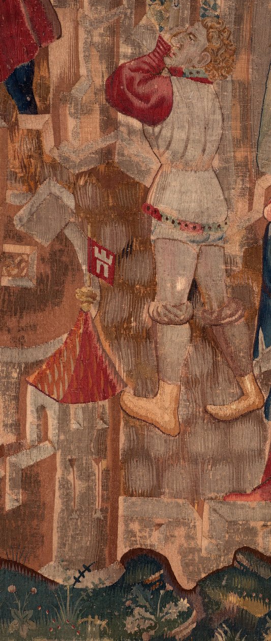 Historia om Saint Piat och Saint Eleuthère, scen 6 Detalj mitt till vänster. En man. av Unknown artist