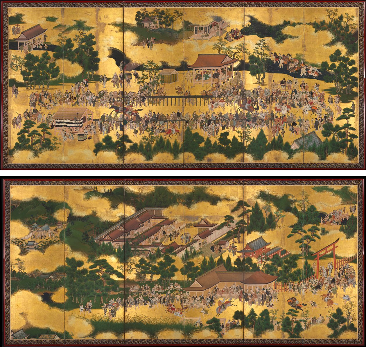 Hästkapplöpning vid Kamo Shrine av Unknown artist