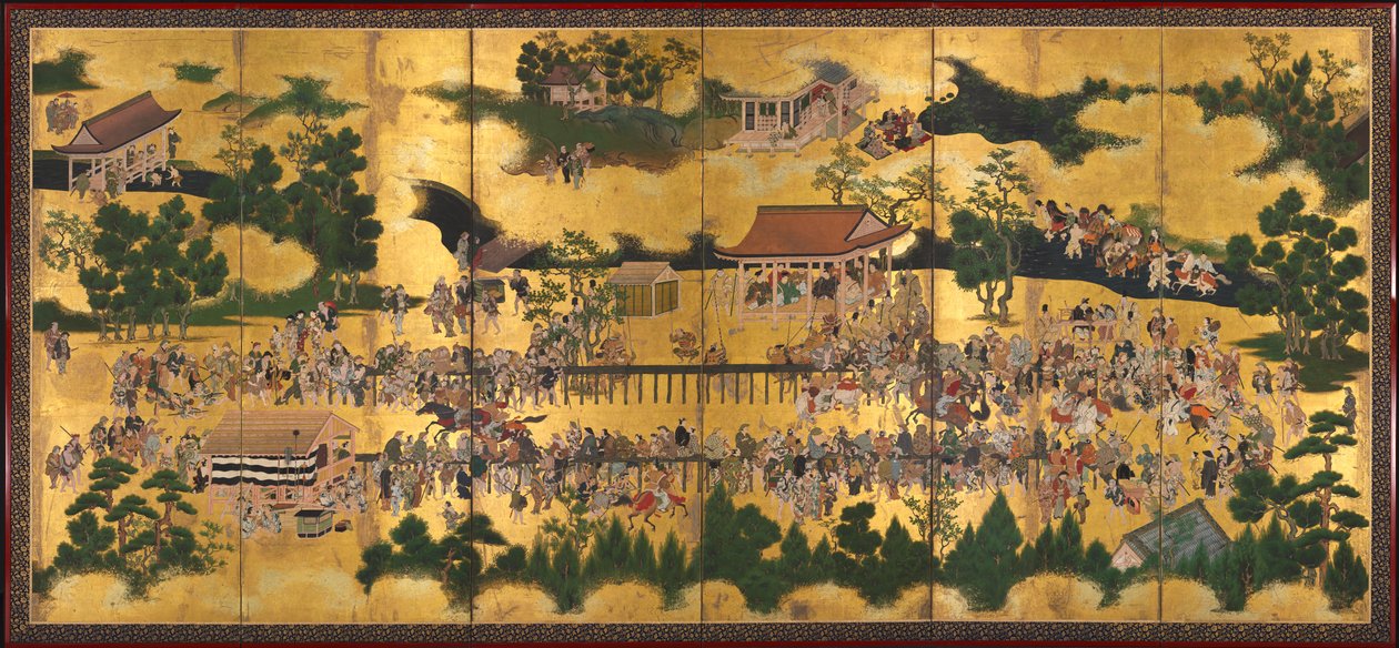 Hästkapplöpning vid Kamo Shrine av Unknown artist