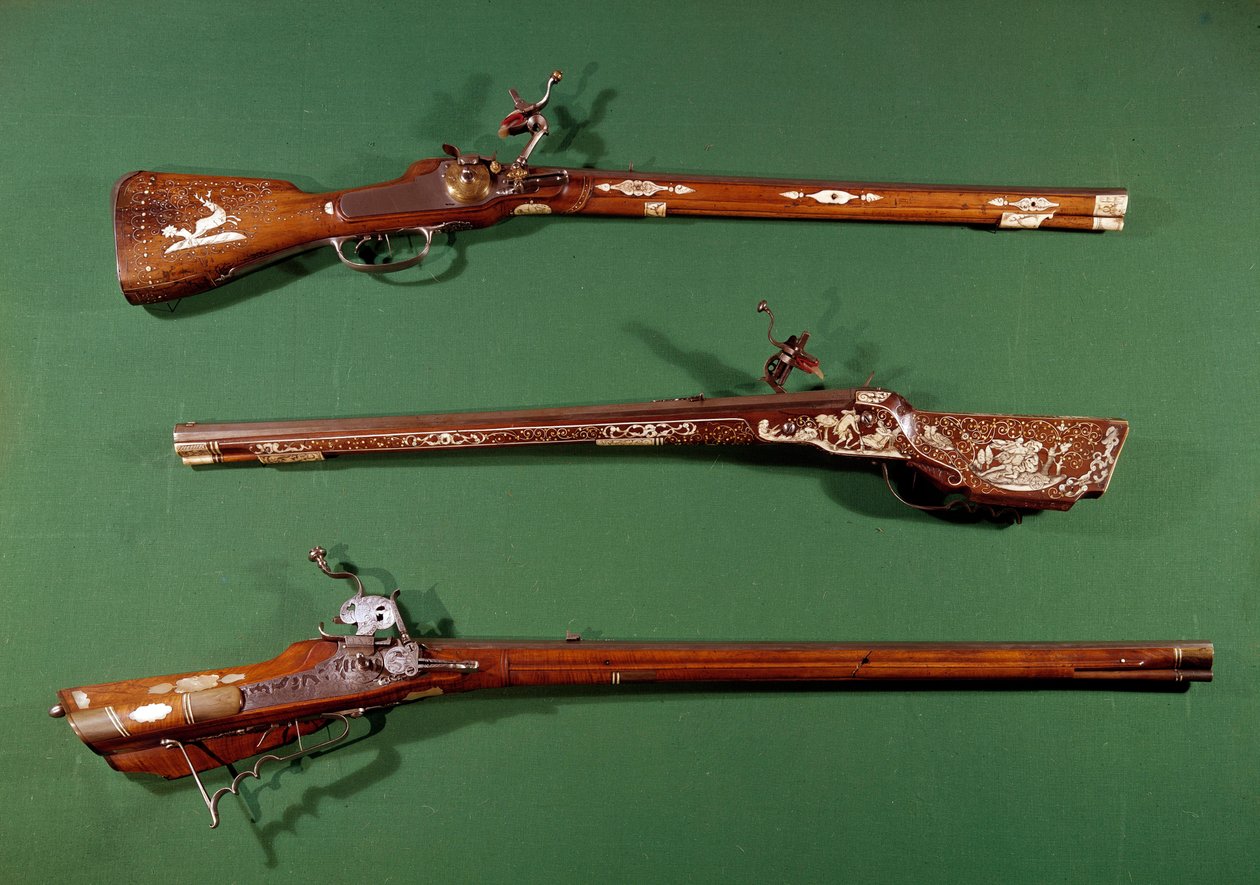 Jaktgevär. 1500-talets Gien, jaktmuseum av Unknown artist