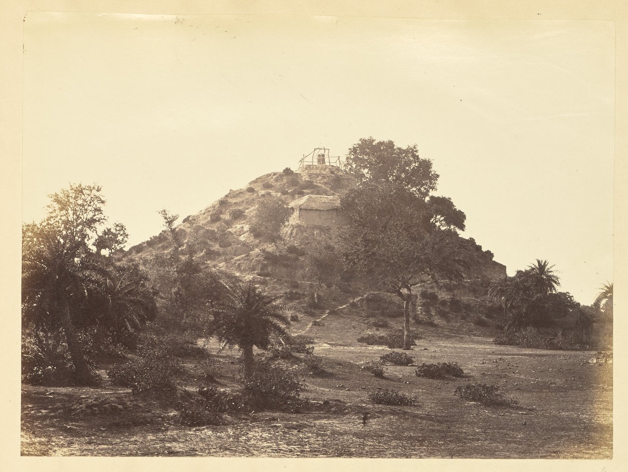 [Hydda på en bergssluttning, Indien] av Unknown artist