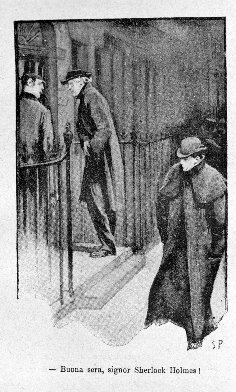 Illustration av boken Sherlock Holmes. Slutet av 1800-talet. av Unknown artist