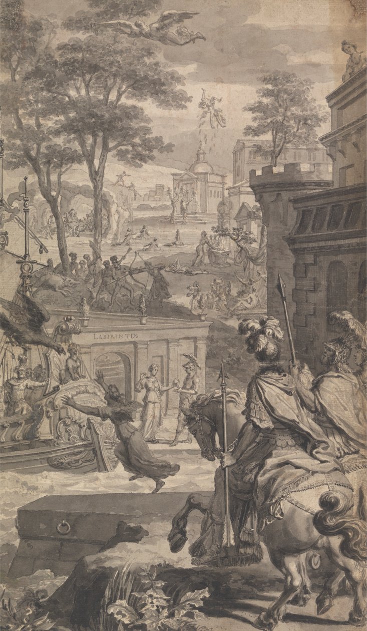 Illustration till Tonsons Ovidiska metamorfos (två av fyra) av Unknown artist