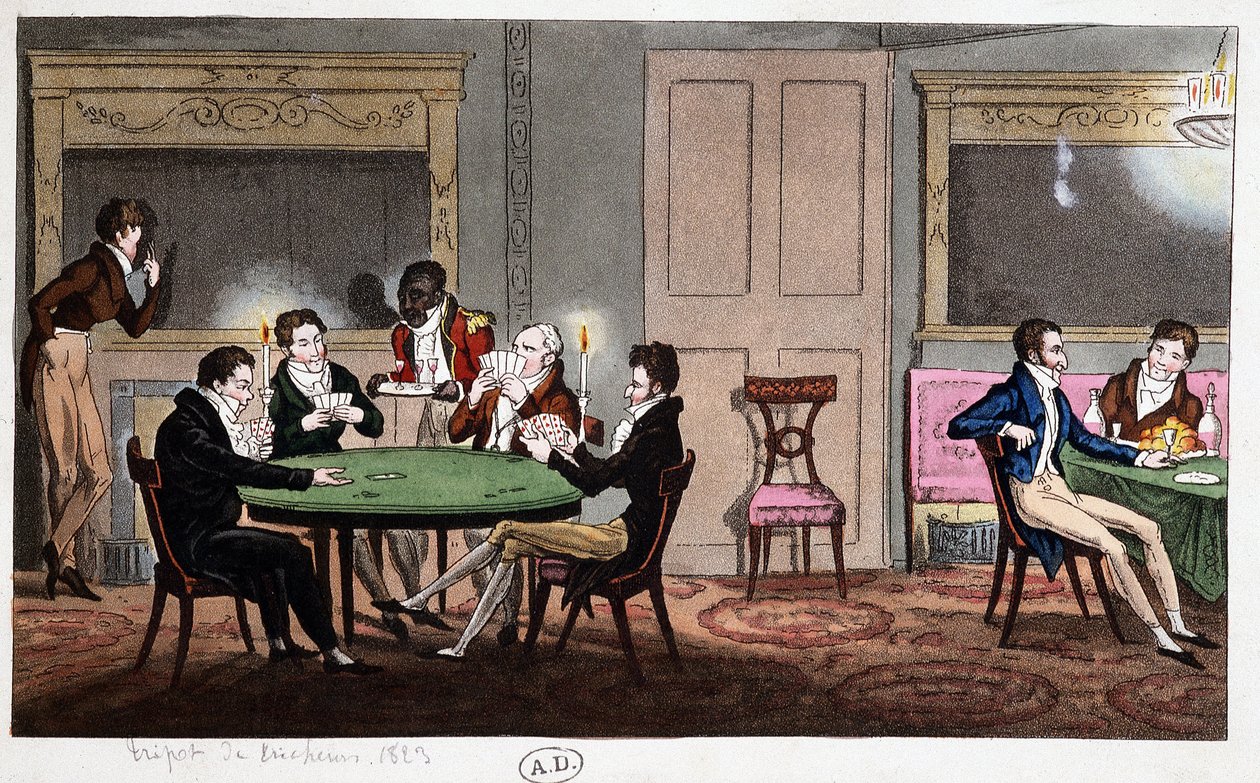 I en engelsk klubb: ”Cheating Tripot”, England av Unknown artist