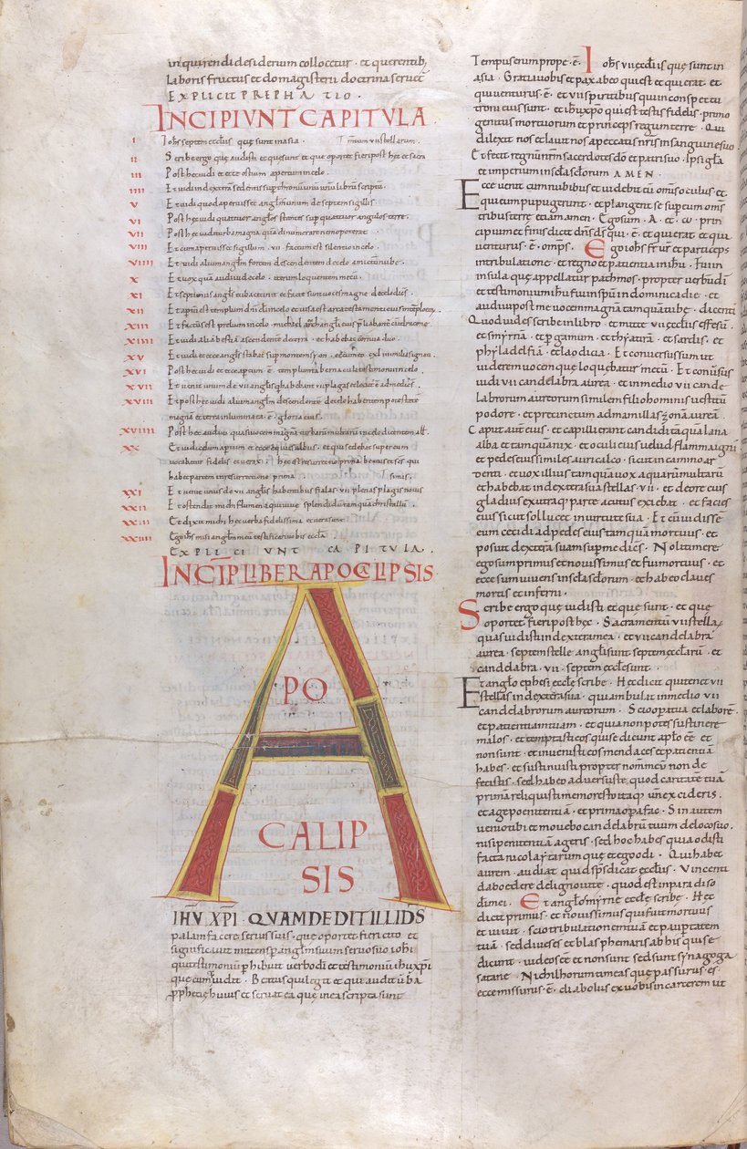 Incipit av Uppenbarelseboken av Unknown artist