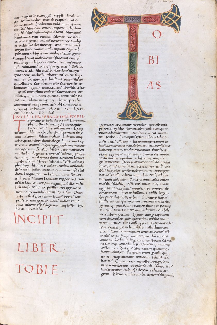Incipit av Tobias bok av Unknown artist