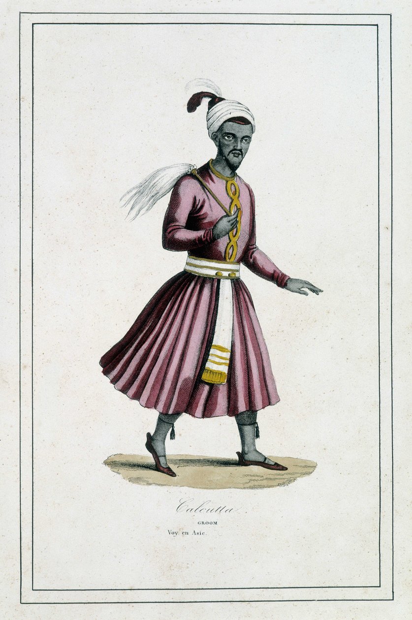 Indien: Groom of Calcutta - i "The different peoples of the earth"" av Fader Paul Jonhanneaud, Librairie des Bons livres av Unknown artist