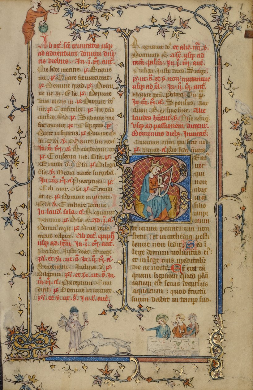 Inledande B: David spelar harpa av Unknown artist