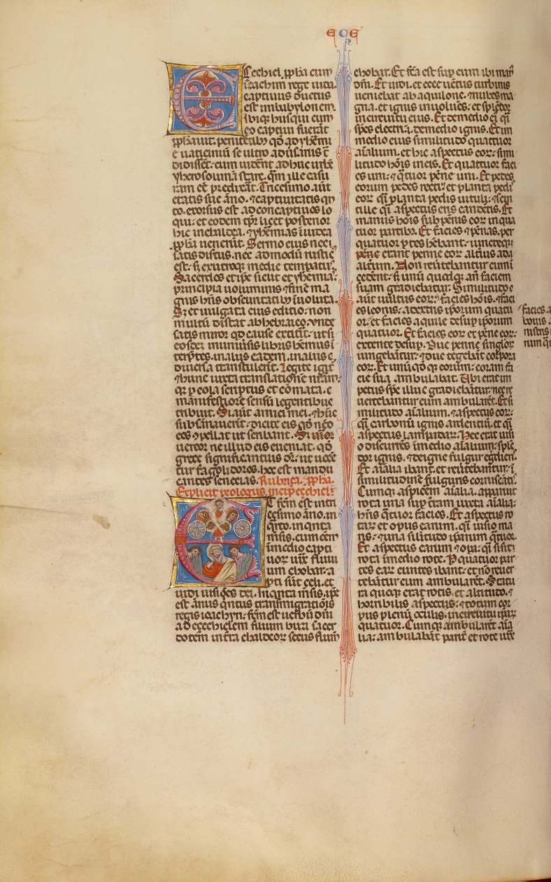 Inledande E: Hesekiels vision av Tetramorph av Unknown artist