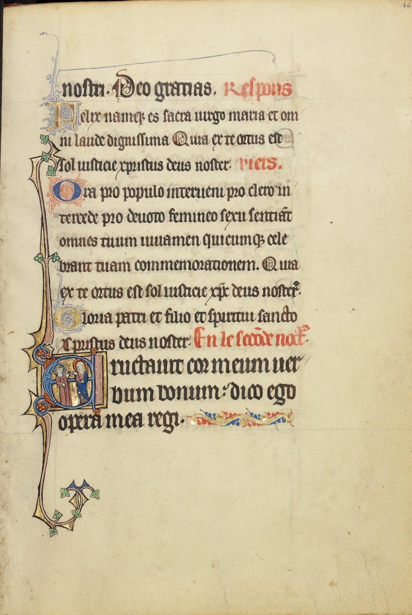 Inledande text E: Jungfru Maria och en apostel i samtal av Unknown artist