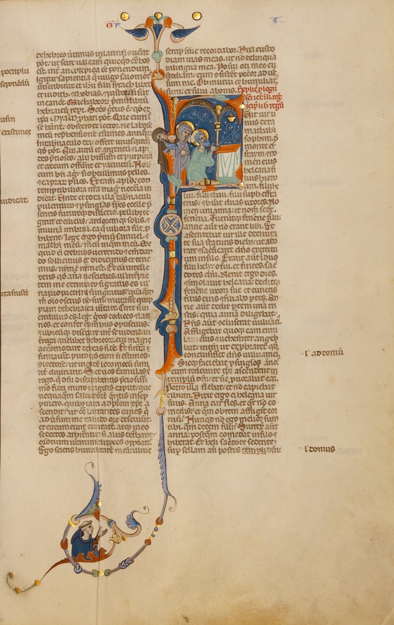 Inledande text F: Elkanah med Hannah och Peninnah i templet av Unknown artist