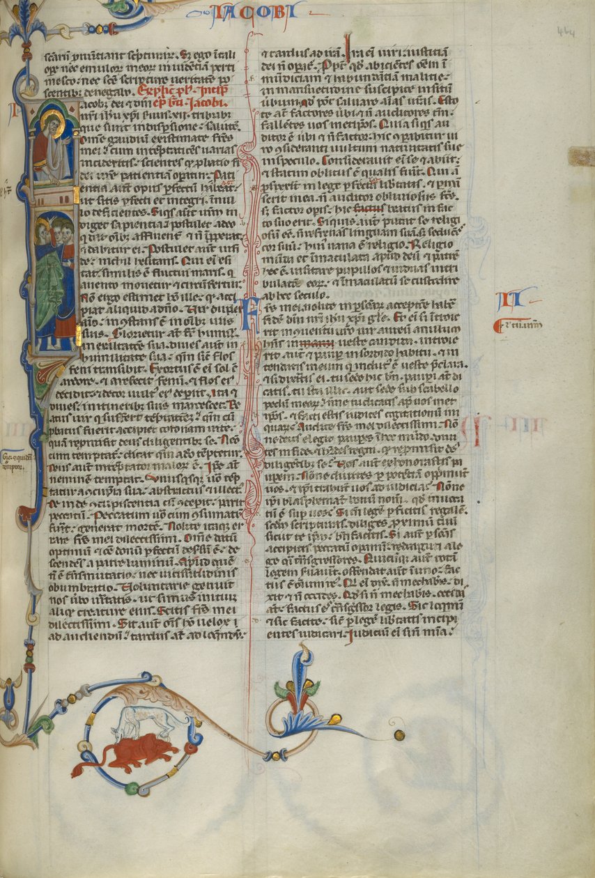 Initial I: Sankt Jakob med Kristus ovanför av Unknown artist