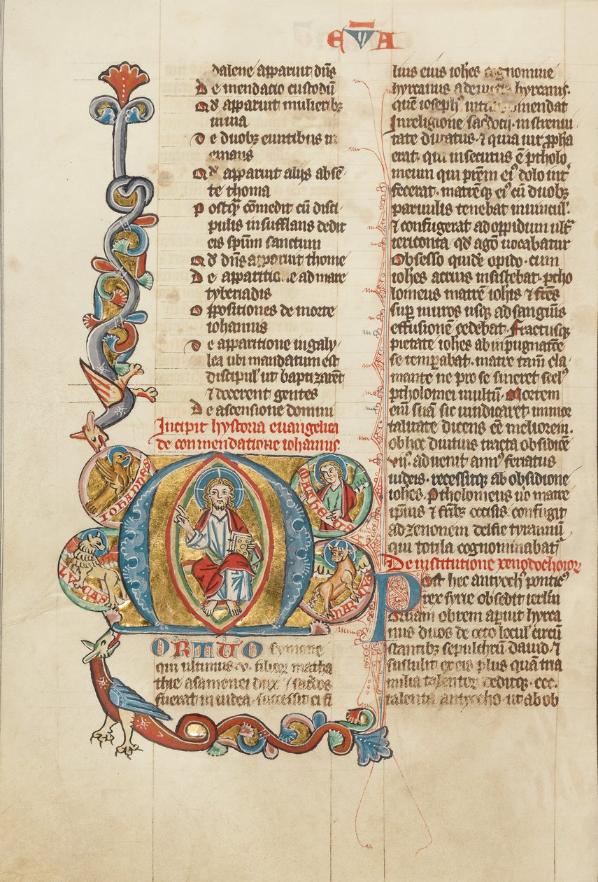 Initial M: Kristus i majestät av Unknown artist