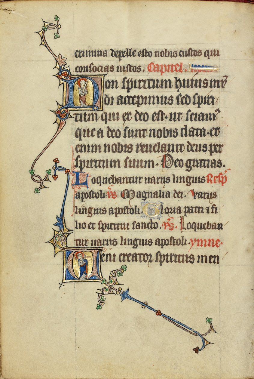 Initial N: Sankt Paulus med ett svärd; Initial V: Sankt Petrus med en nyckel av Unknown artist