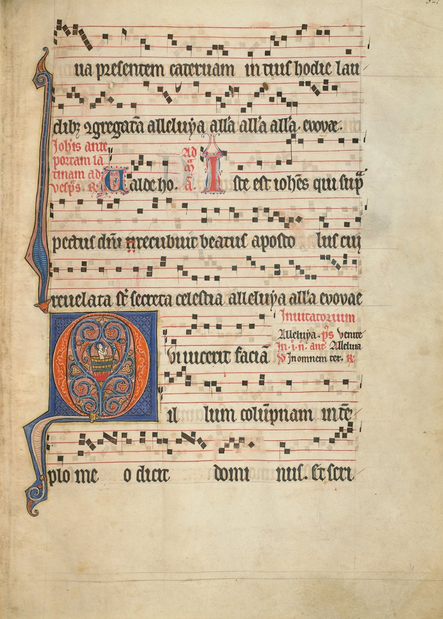 Inledande fråga: Johannes evangelisten i ett kärl med kokande olja av Unknown artist
