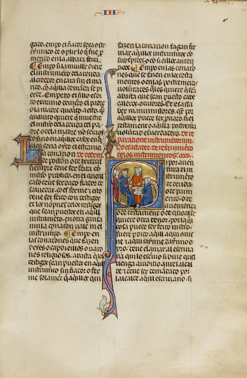 Initial S: Två män i dispyt inför en domare av Unknown artist