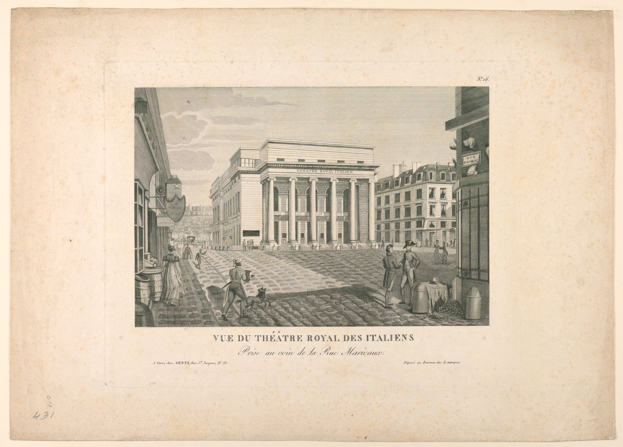 Italienska teatern, Paris av Unknown artist