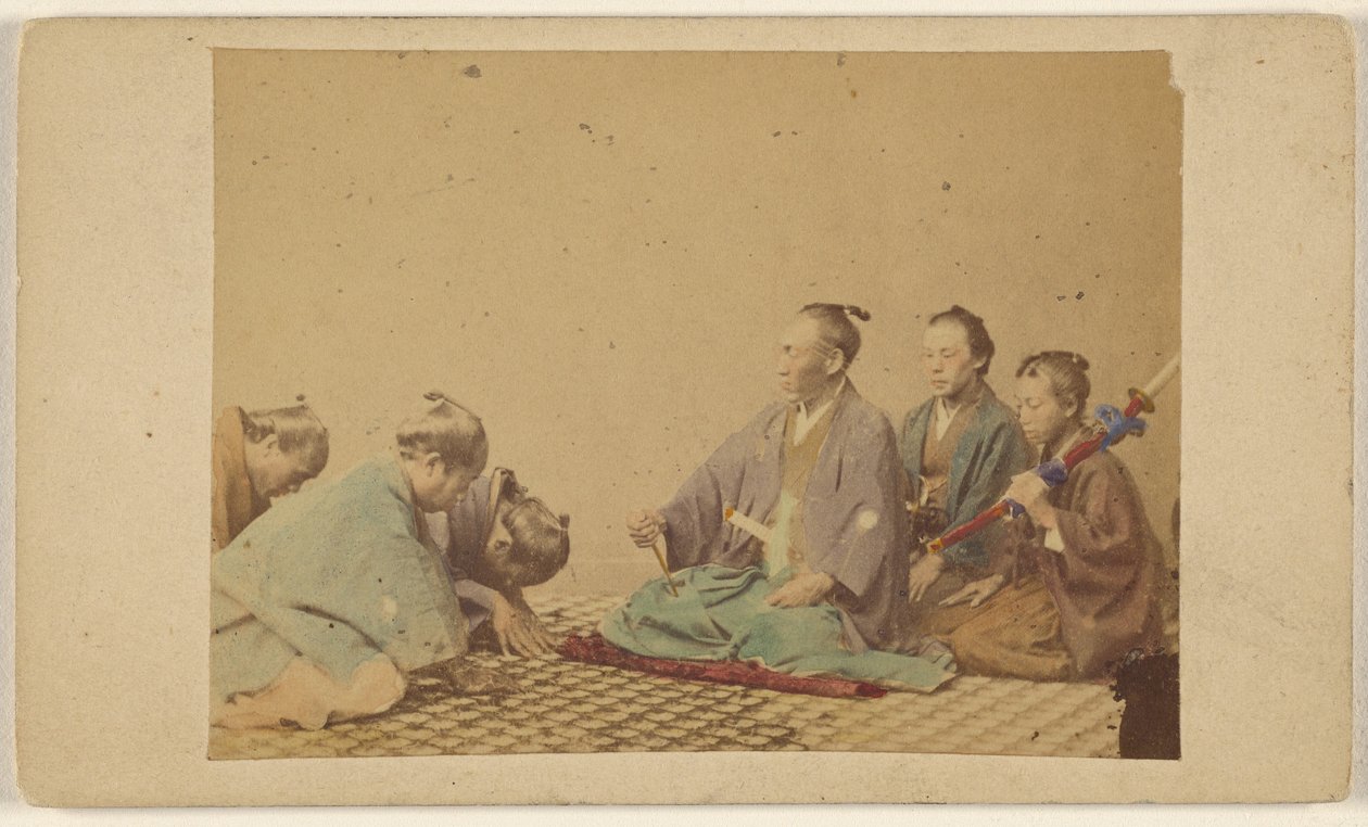 Japanska höga officerare. av Unknown artist
