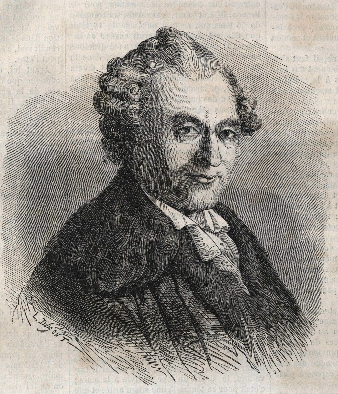 Jean Michel Sedaine. Fransk dramatiker 1719-1797 av Unknown artist