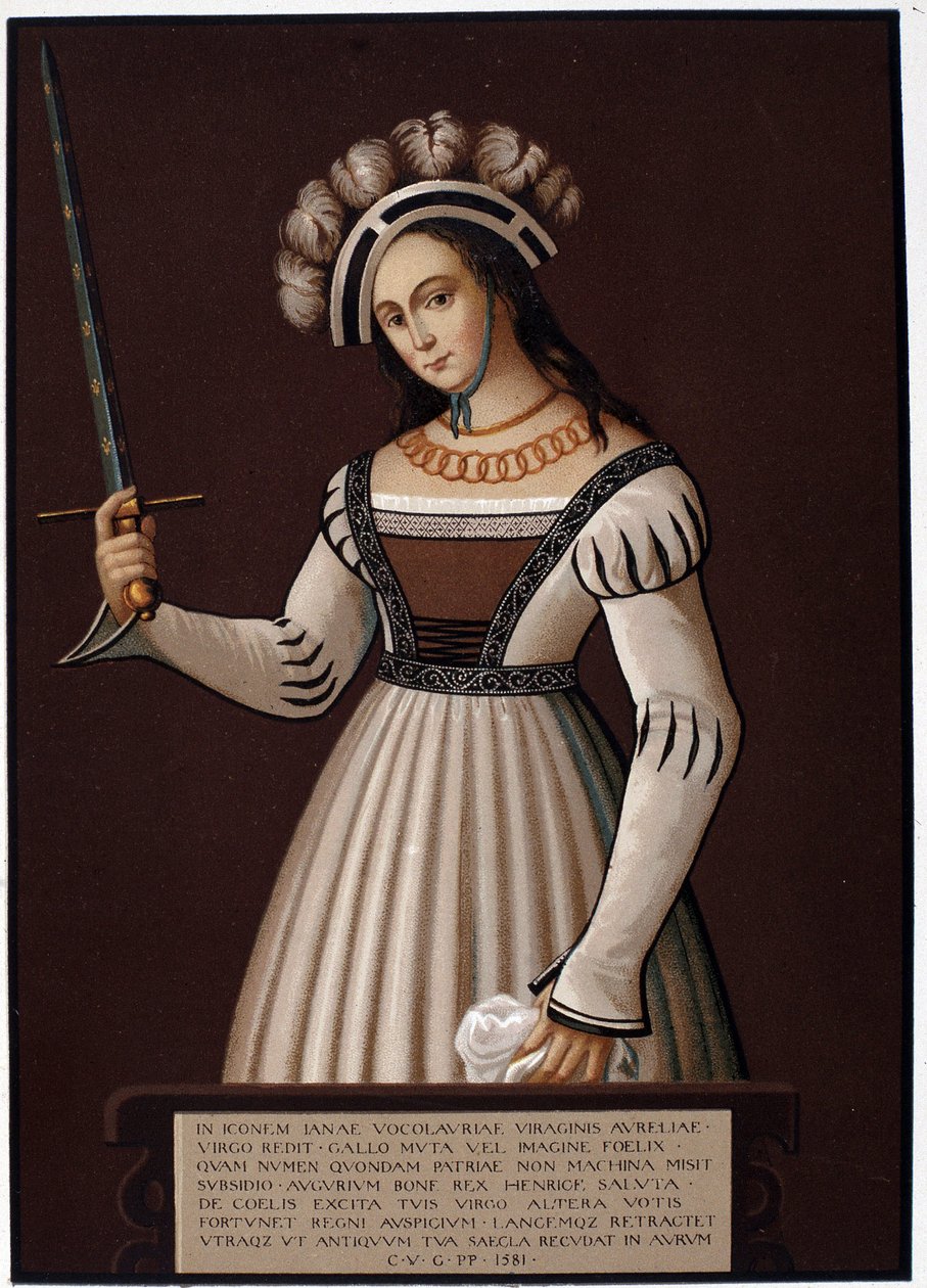 Jeanne la Maid, med ett svärd - i "" Jeanne d