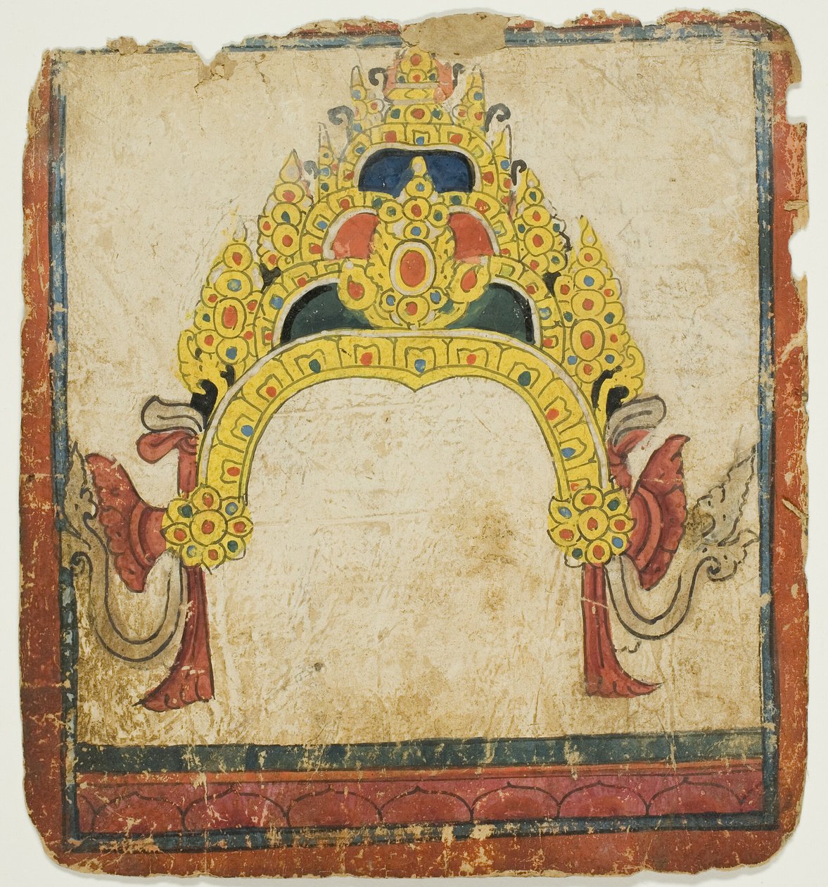 Juvelbesatt rituell krona, från en uppsättning initieringskort (Tsakali) av Unknown artist