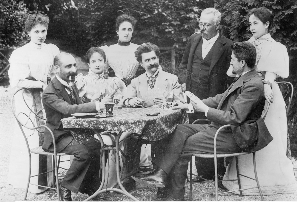 Johann Strauss i sällskapets kretsar i Ischl av Unknown artist