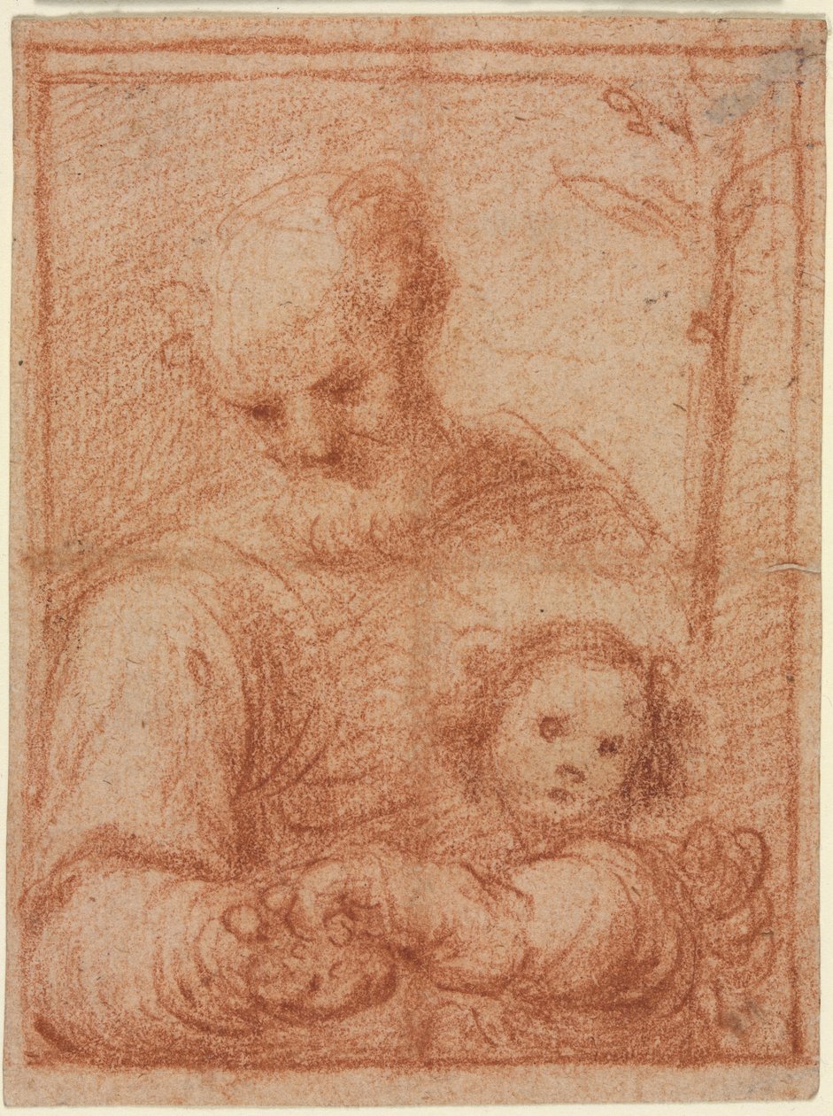 Joseph och barn (recto) av Unknown artist