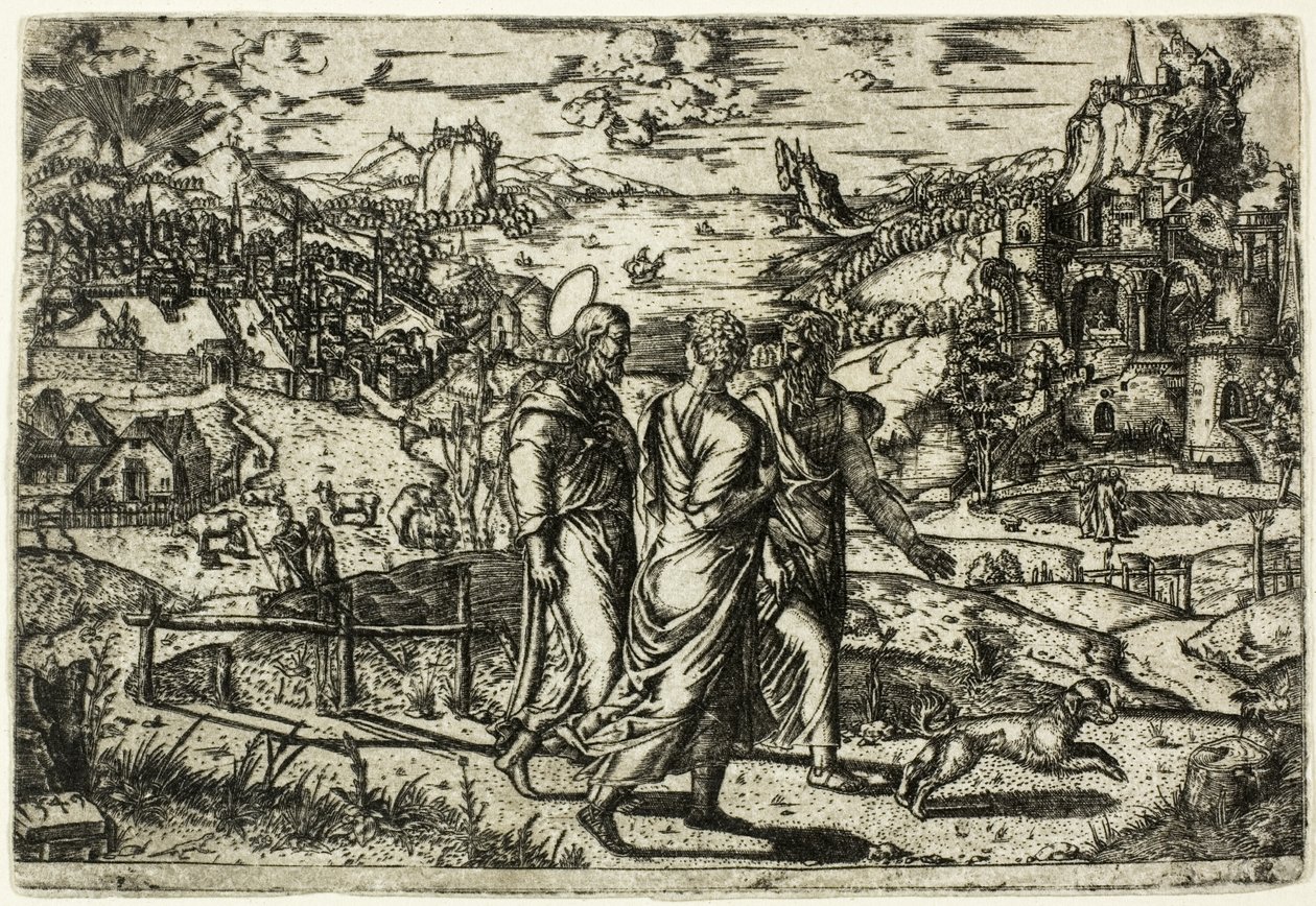 Resan till Emmaus av Unknown artist