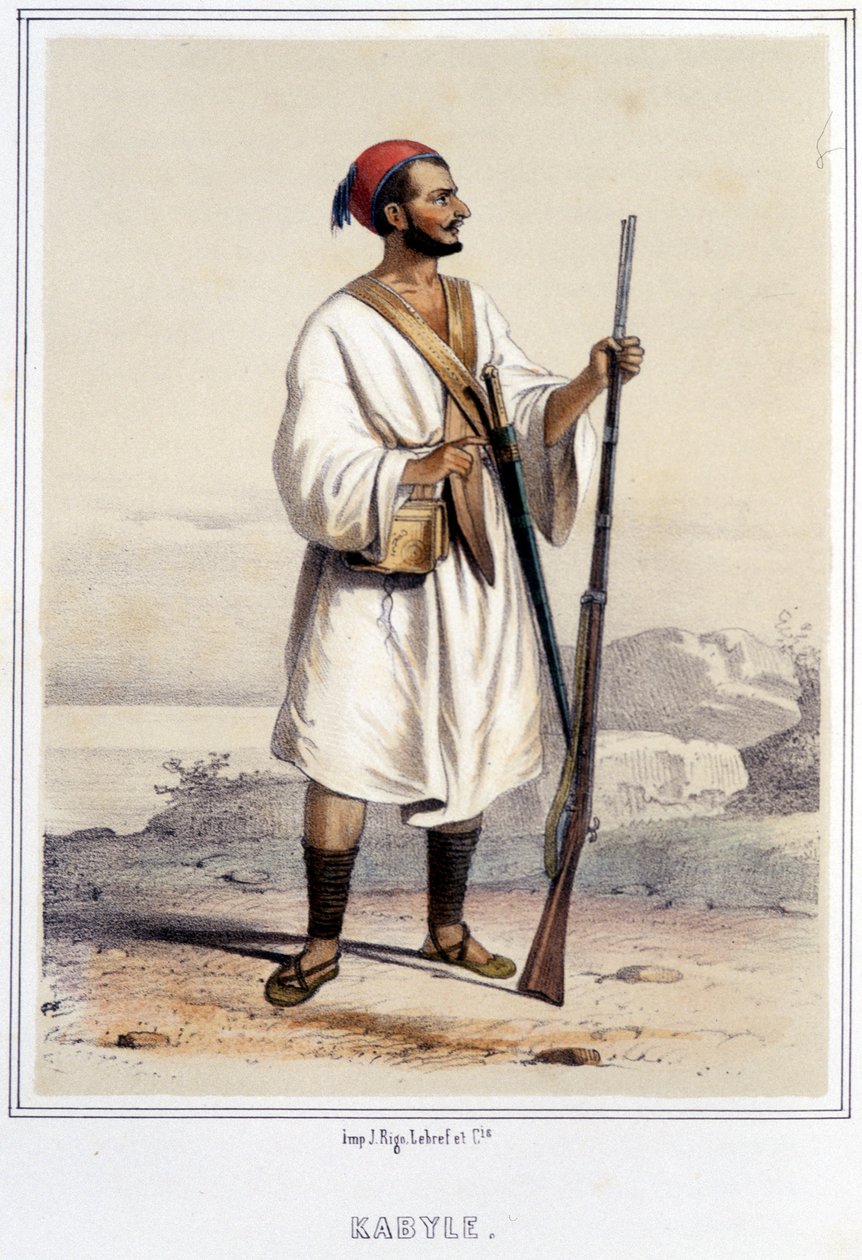 Kabyle man i Alger under andra hälften av 1800-talet. av Unknown artist