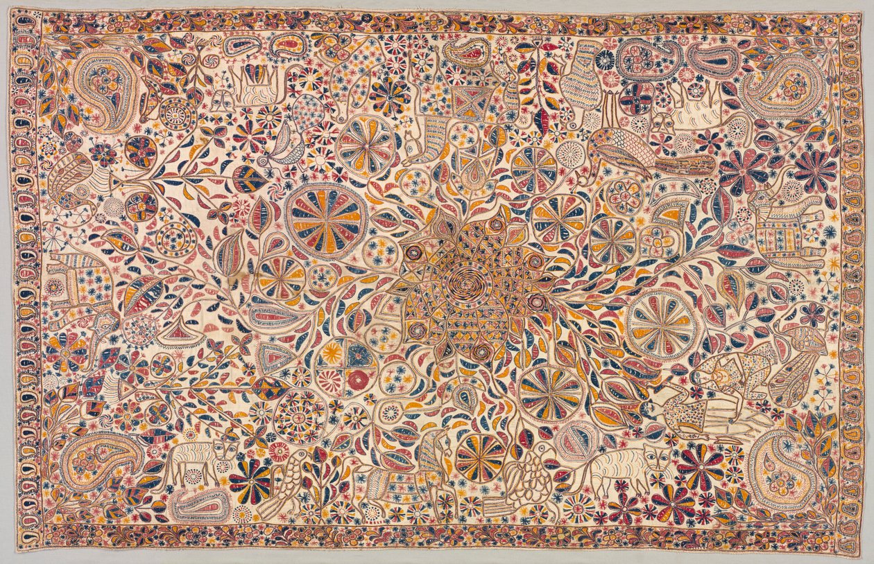 Kantha (ceremoniell quilt) av Unknown artist