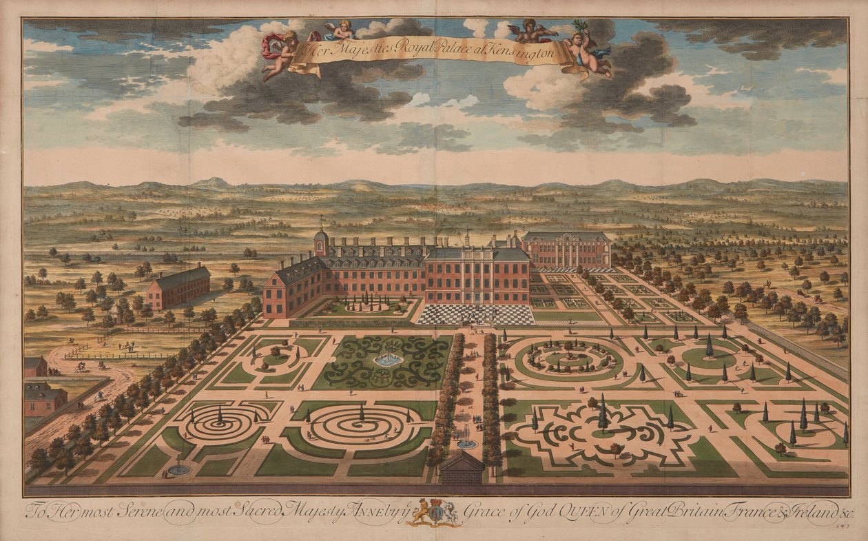 Kensington Palace, ca 1707-14 (tryck) av Unknown artist
