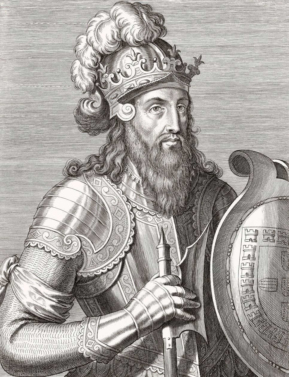 Kung Afonso III av Portugal. Porträtt. av Unknown artist